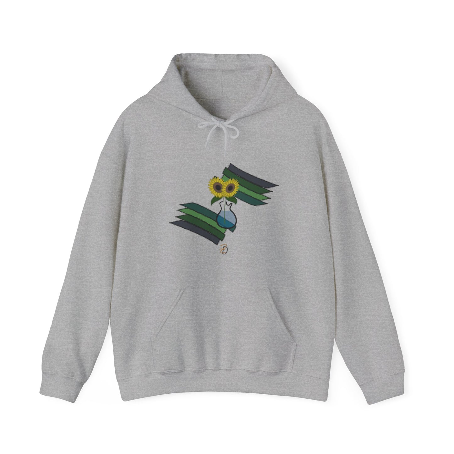 Unisex Heavy Blend™ Hoodie - Sunflower Guitar Vase Design 7702