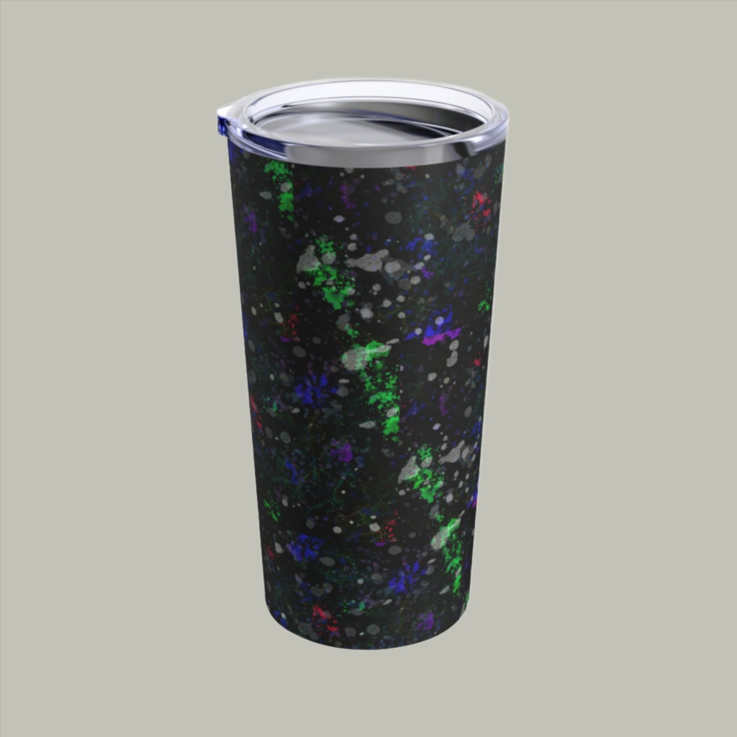 20oz Tumbler - Green Lightening Splat Design 7706