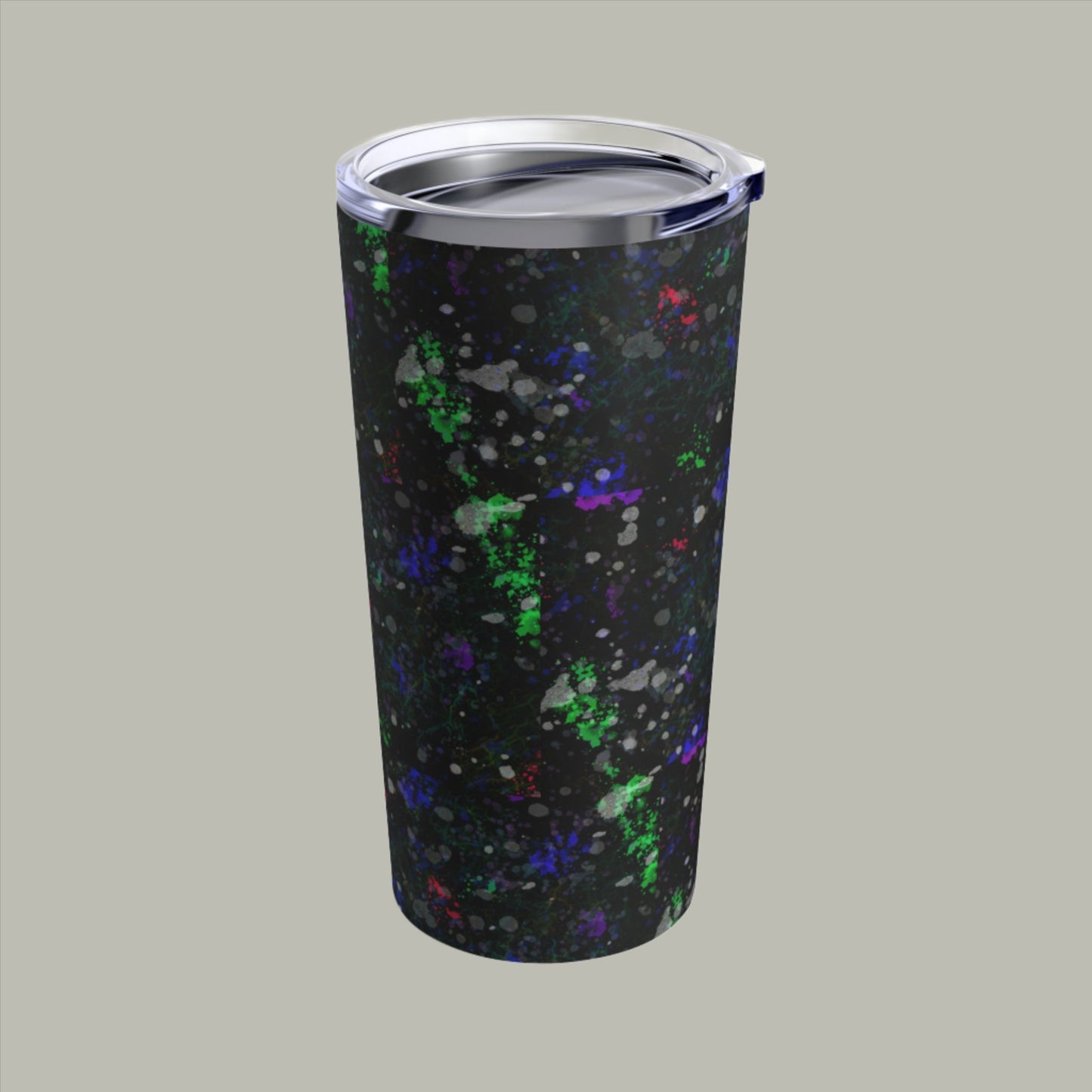 20oz Tumbler - Green Lightening Splat Design 7706