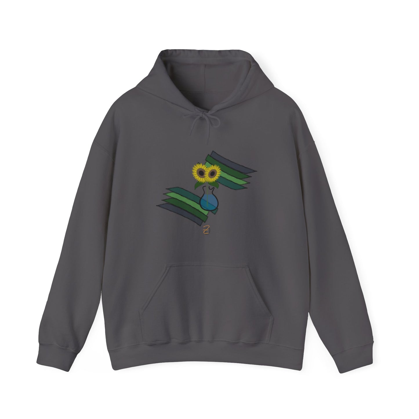 Unisex Heavy Blend™ Hoodie - Sunflower Guitar Vase Design 7702
