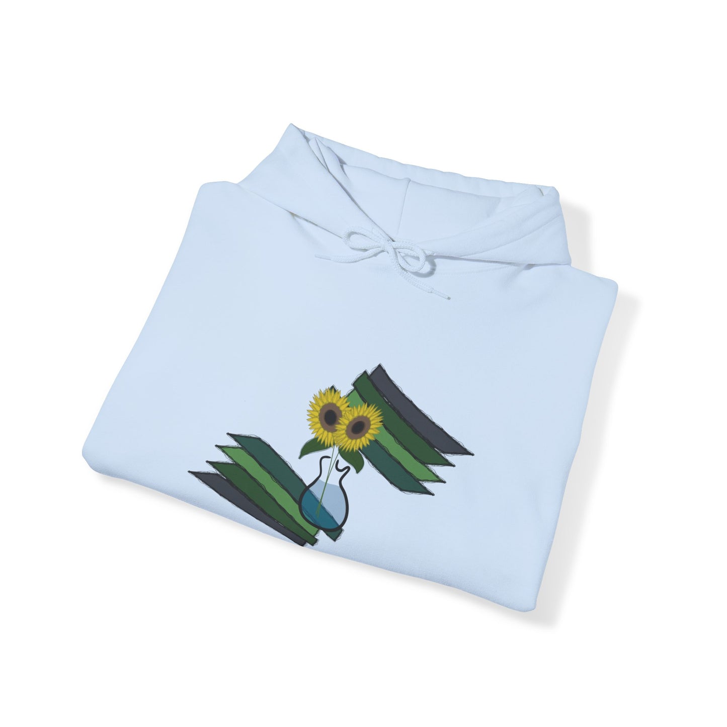 Unisex Heavy Blend™ Hoodie - Sunflower Guitar Vase Design 7702