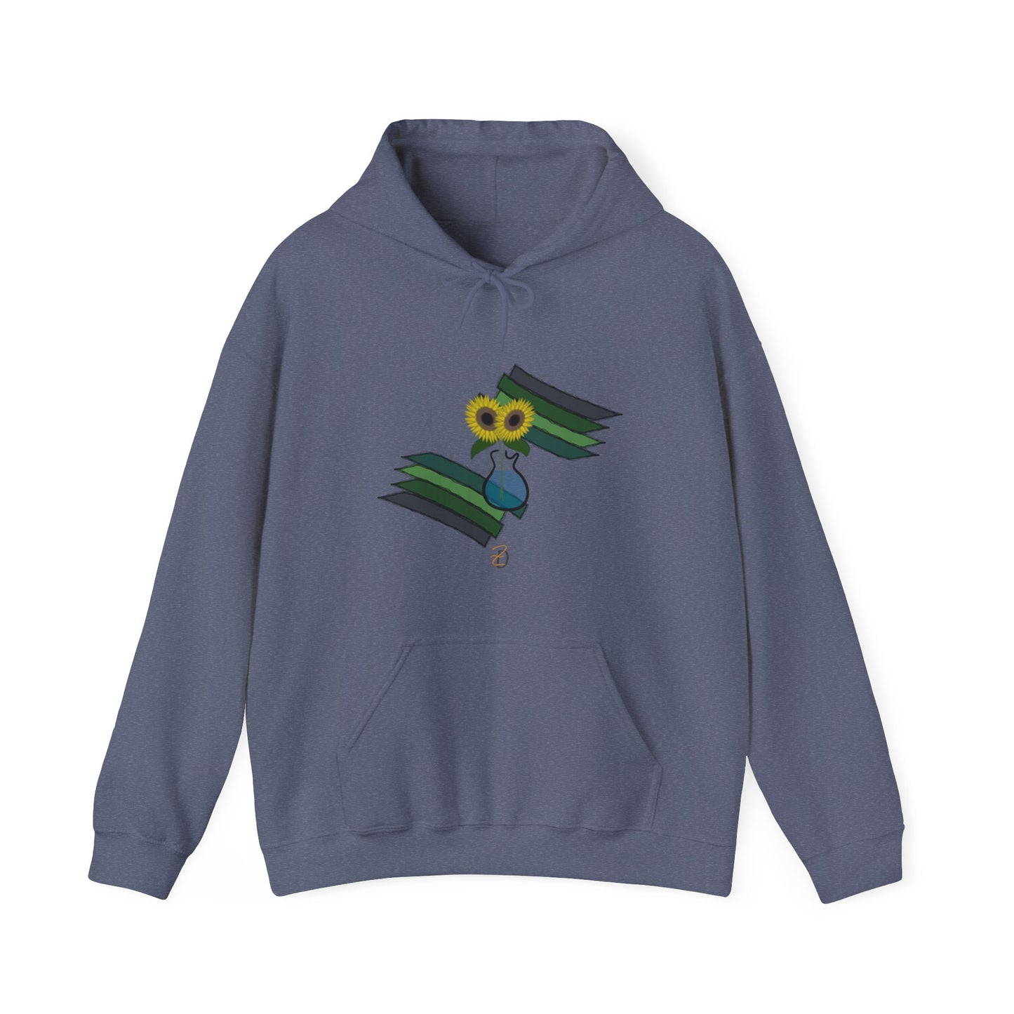 Unisex Heavy Blend™ Hoodie - Sunflower Guitar Vase Design 7702