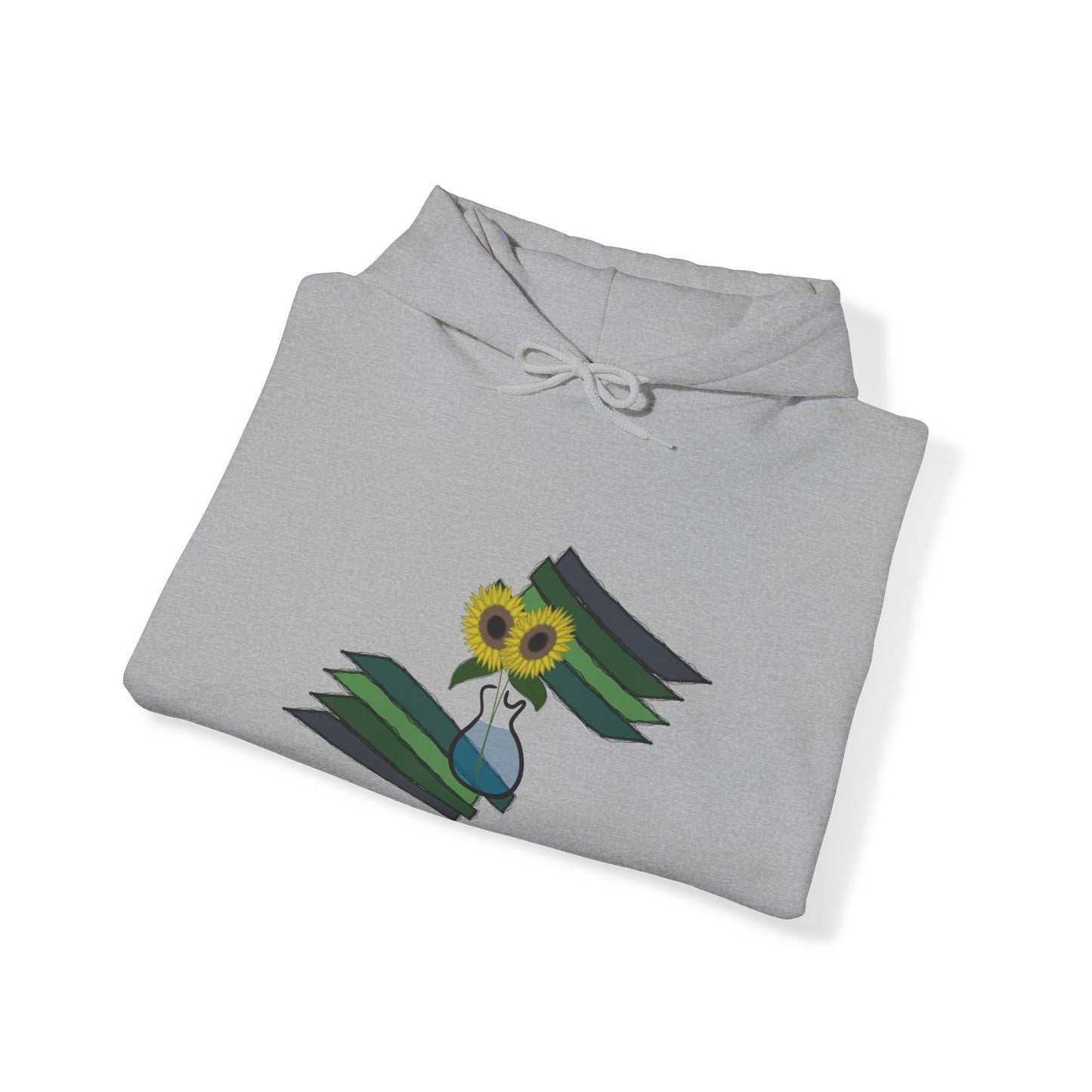 Unisex Heavy Blend™ Hoodie - Sunflower Guitar Vase Design 7702