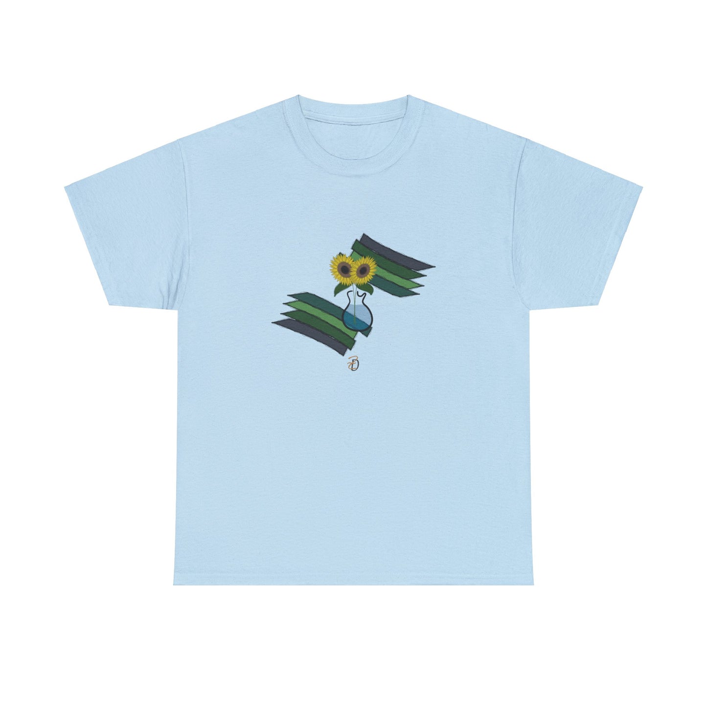 Unisex T-Shirt - Sunflower Guitar Vase Design 7702