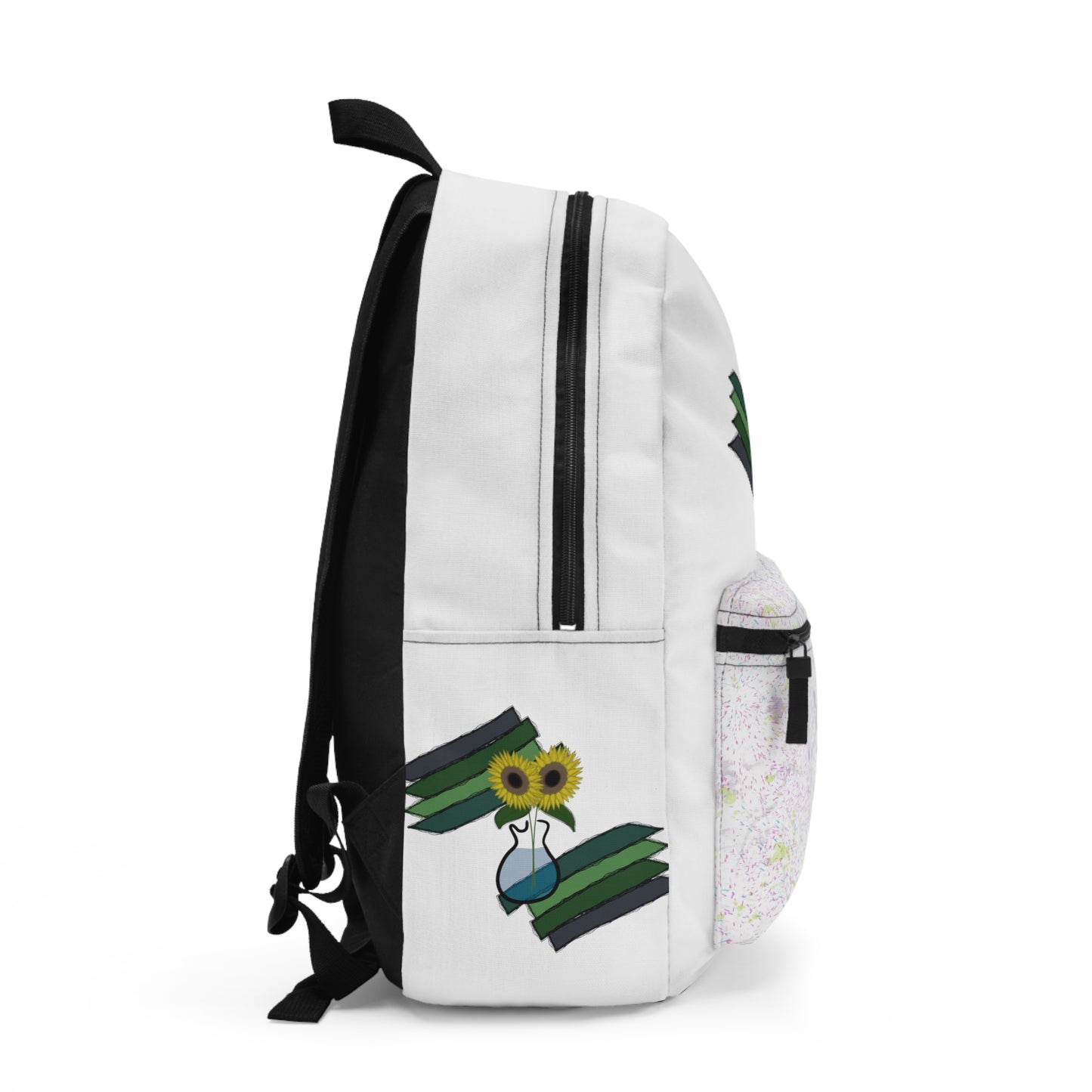 Light Backpack - Sunflower Guitar Vase Design 7702