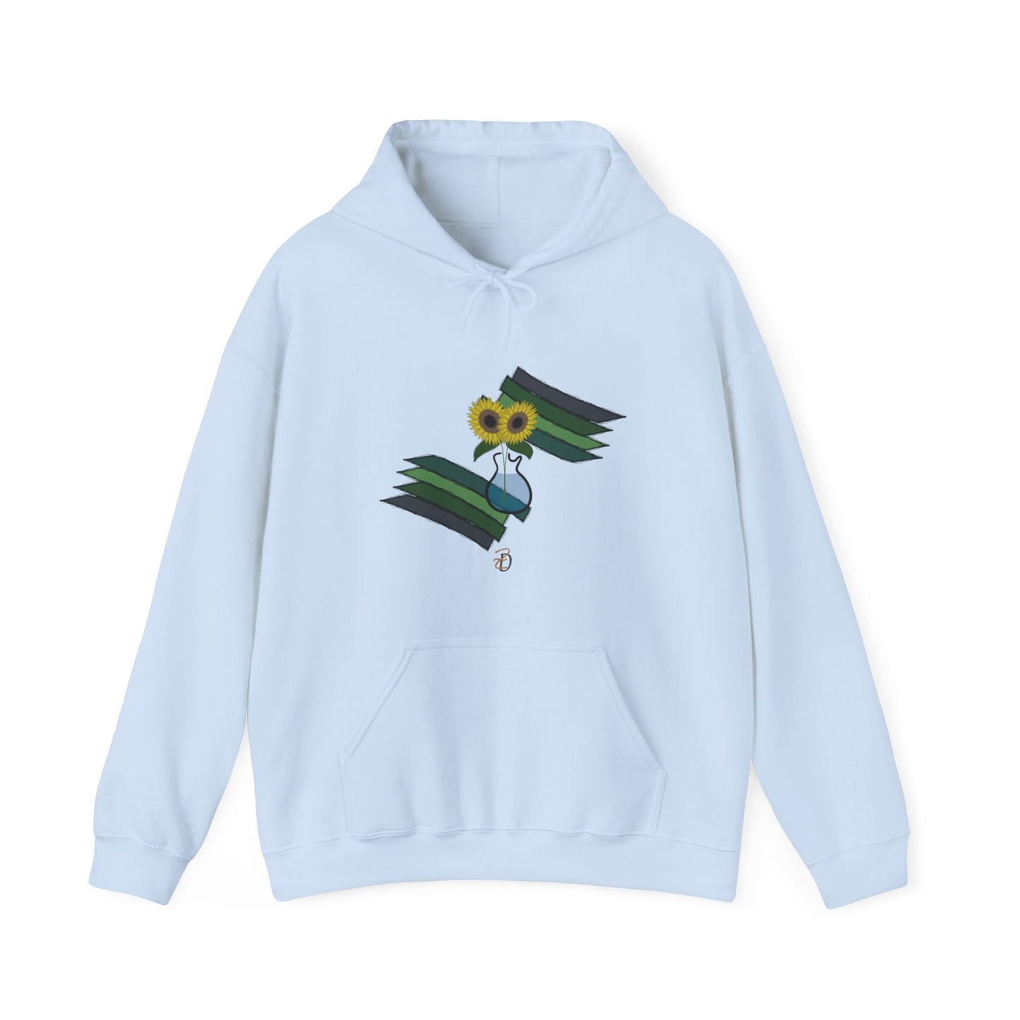 Unisex Heavy Blend™ Hoodie - Sunflower Guitar Vase Design 7702