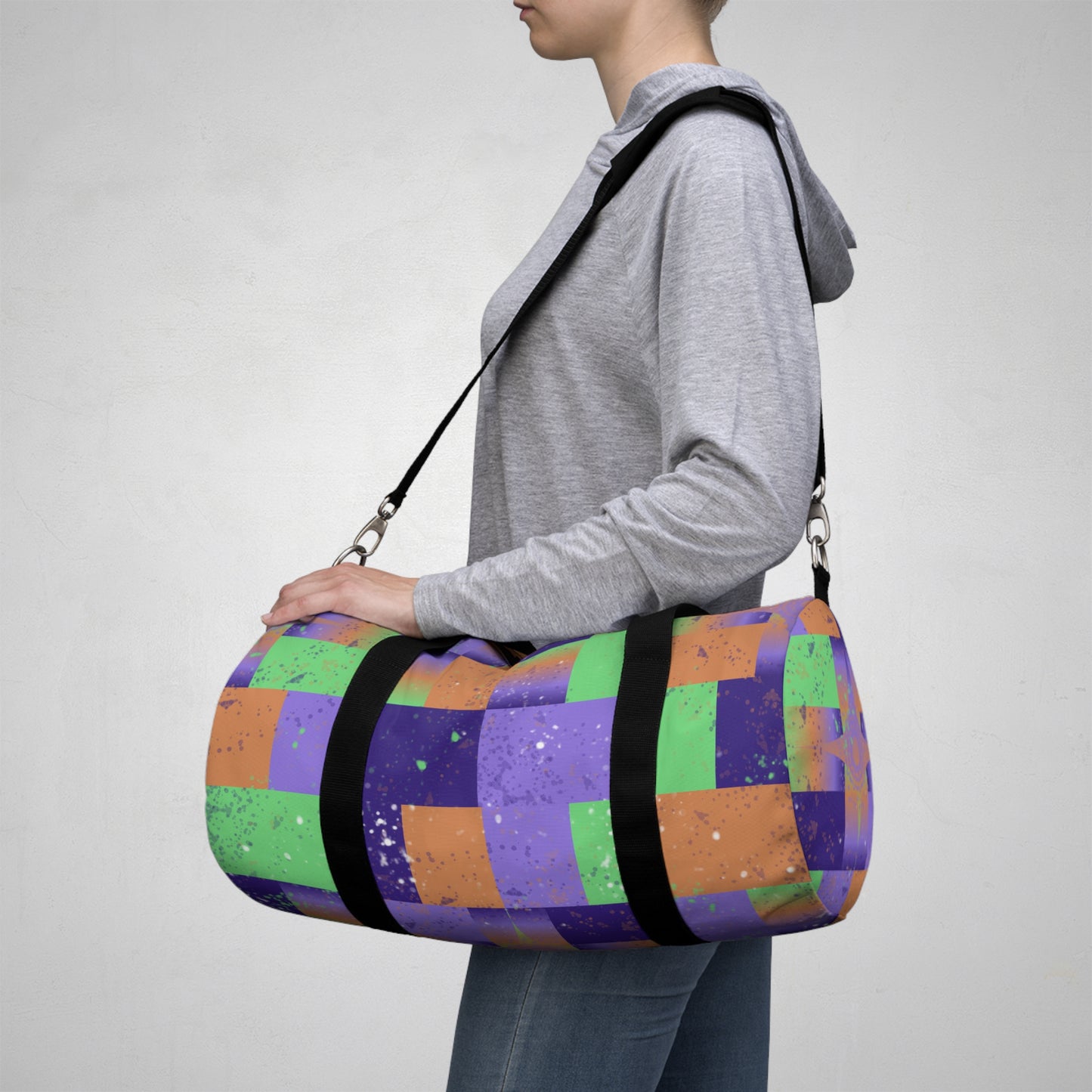 Purple Star Splat Duffel Bag - Design 7705