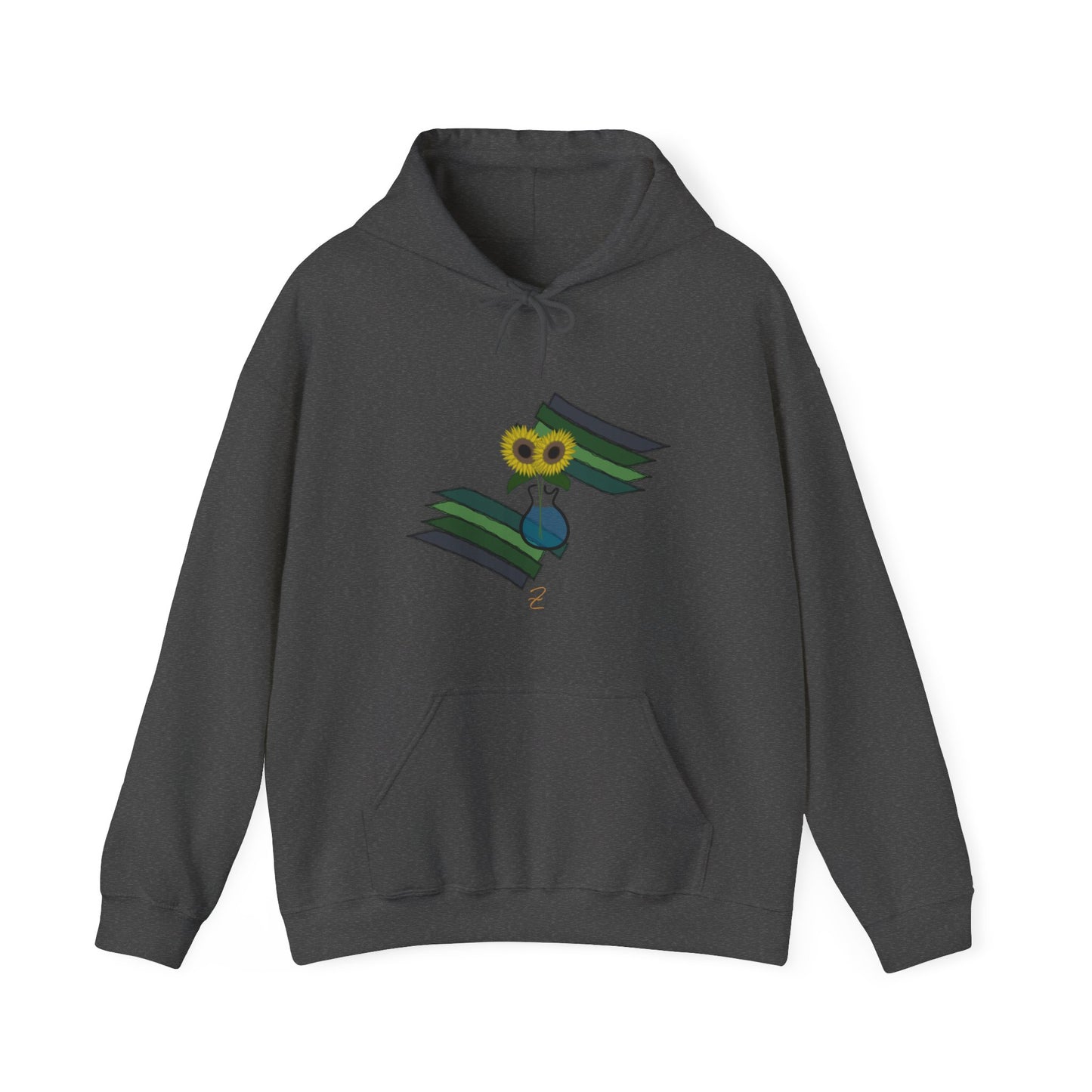 Unisex Heavy Blend™ Hoodie - Sunflower Guitar Vase Design 7702
