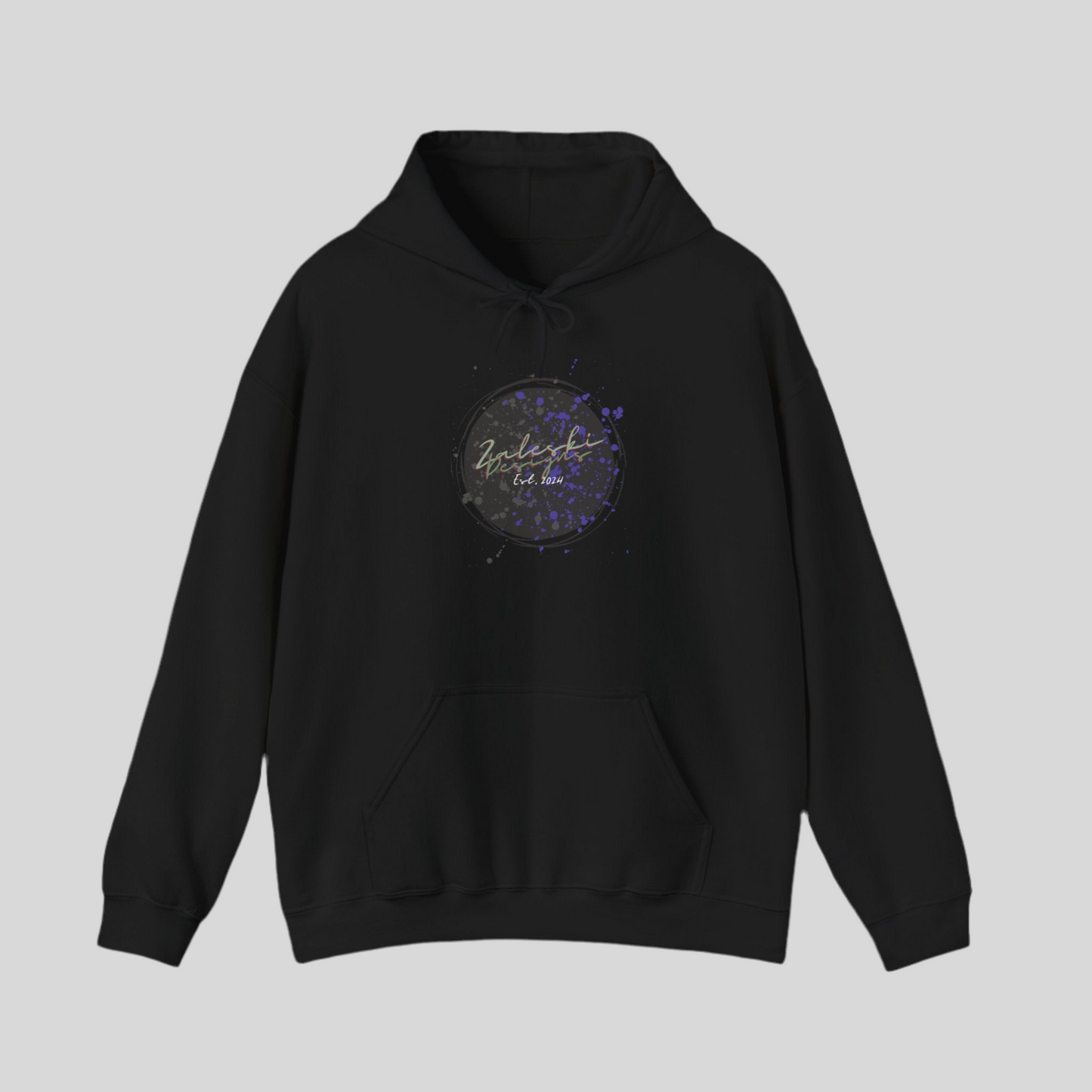 Zaleski Designs Circular Splatter Logo Hoodie