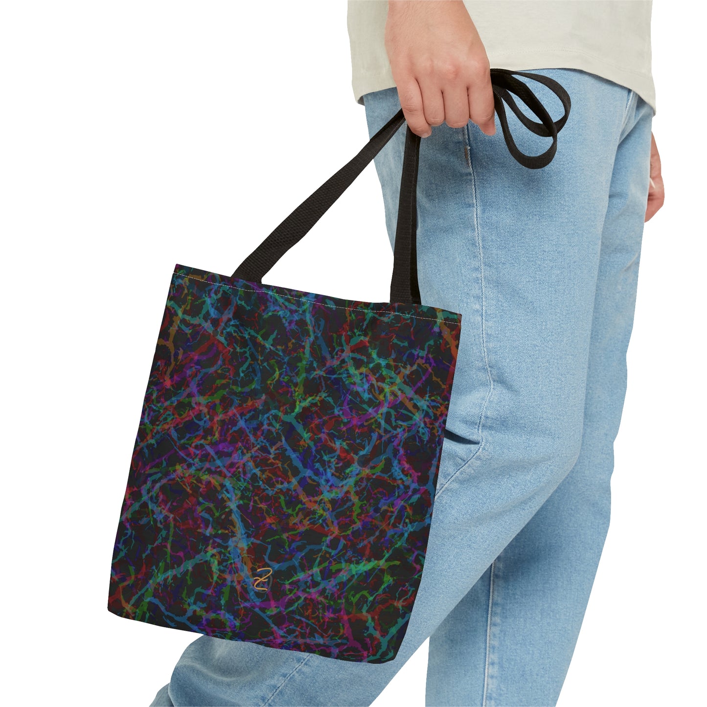 Dark Rainbow Lightening Tote Bag - Design 7712