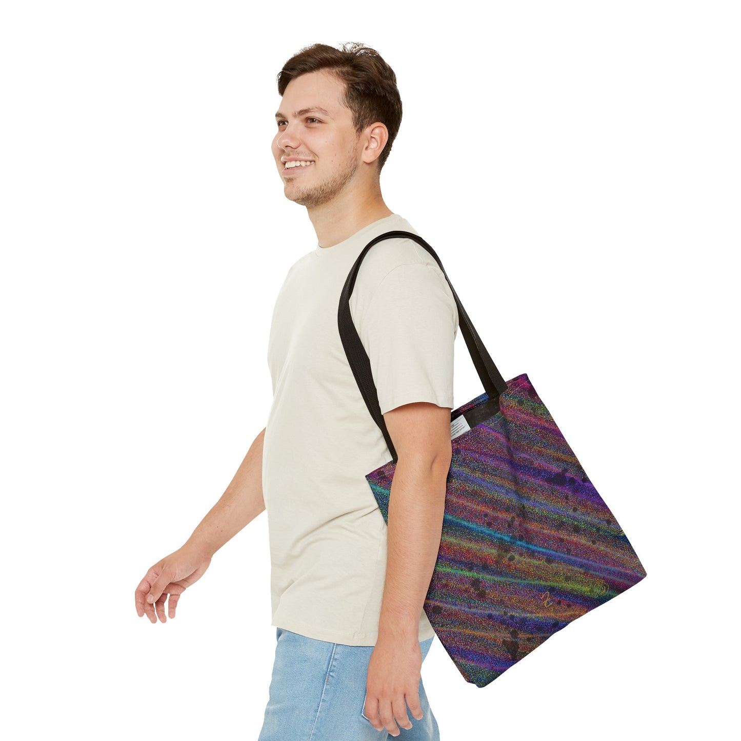 Static Rainbow Tote Bag - Design 7718