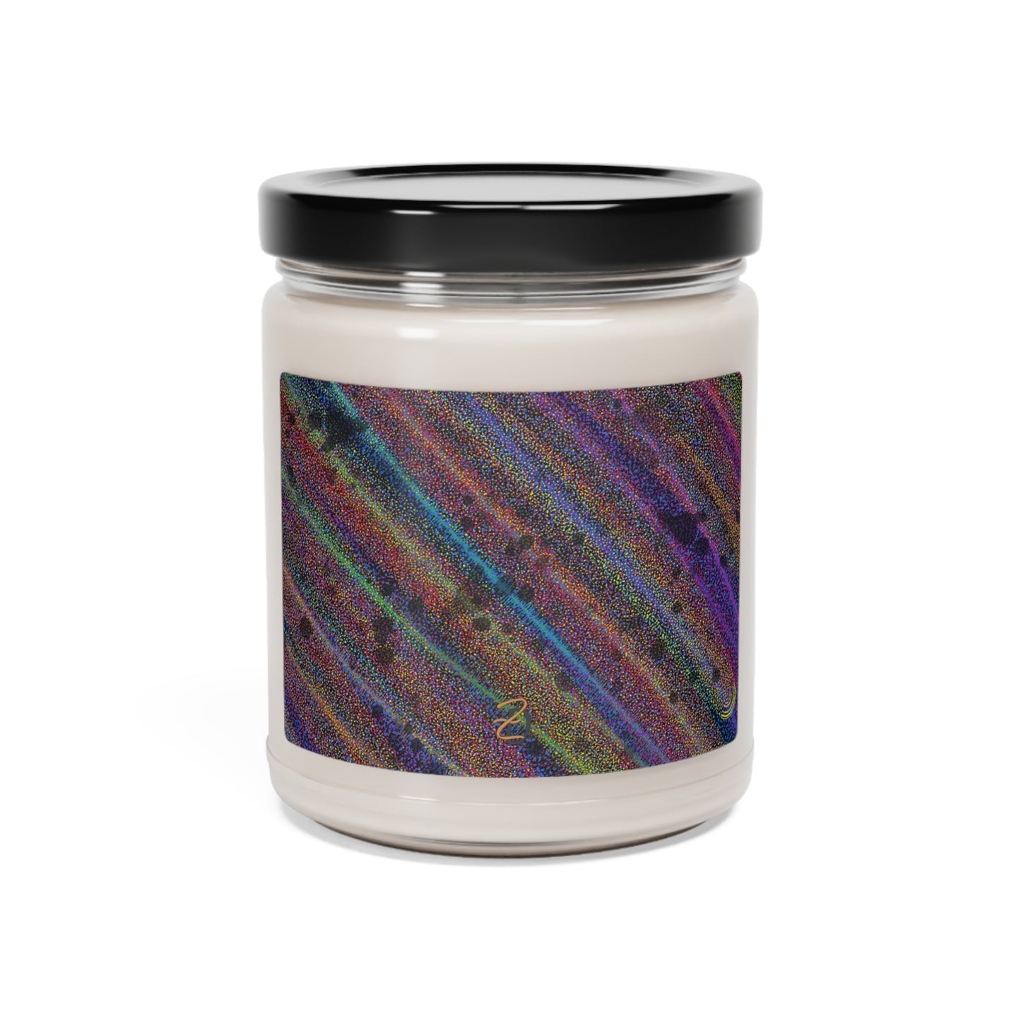 Static Rainbow Soy Scented Candle 9oz - Design 7718