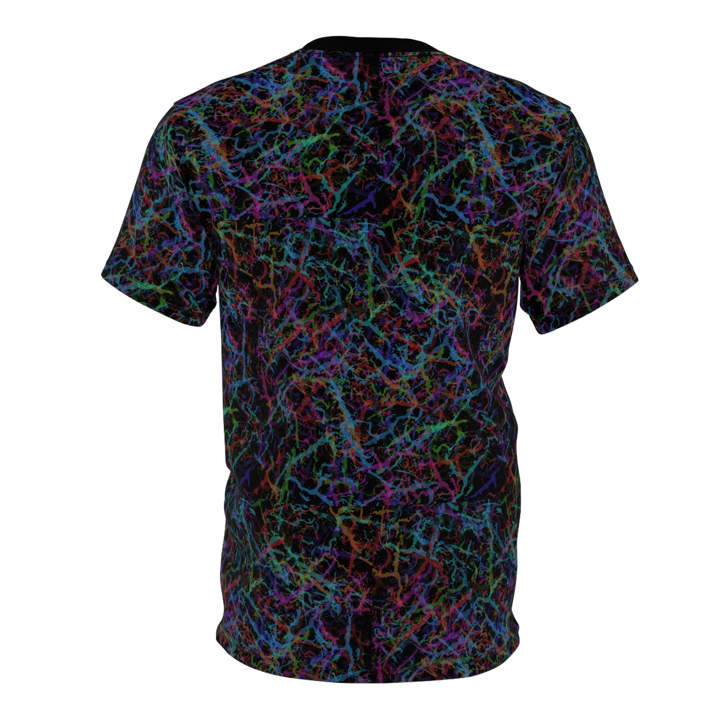 Unisex T-Shirt - Dark Rainbow Lightening Design 7712