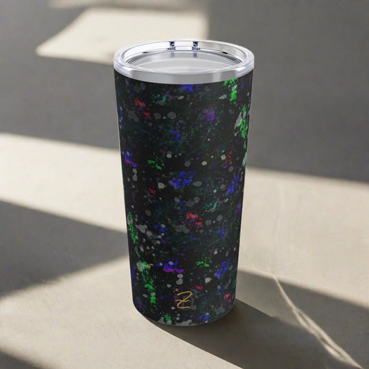 20oz Tumbler - Green Lightening Splat Design 7706