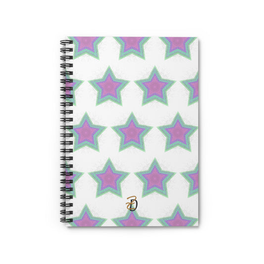 Lightening Star Ruled Spiral Notebook - Design 7701