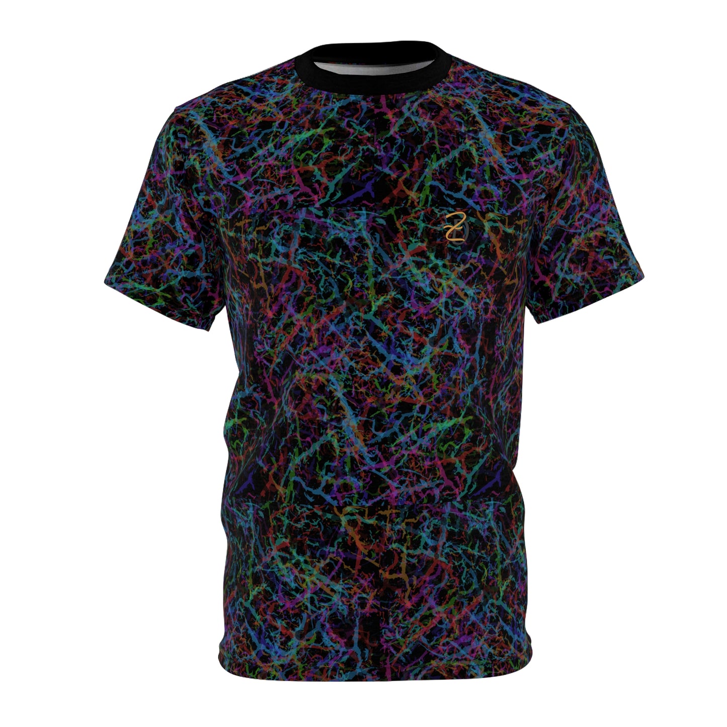 Unisex T-Shirt - Dark Rainbow Lightening Design 7712