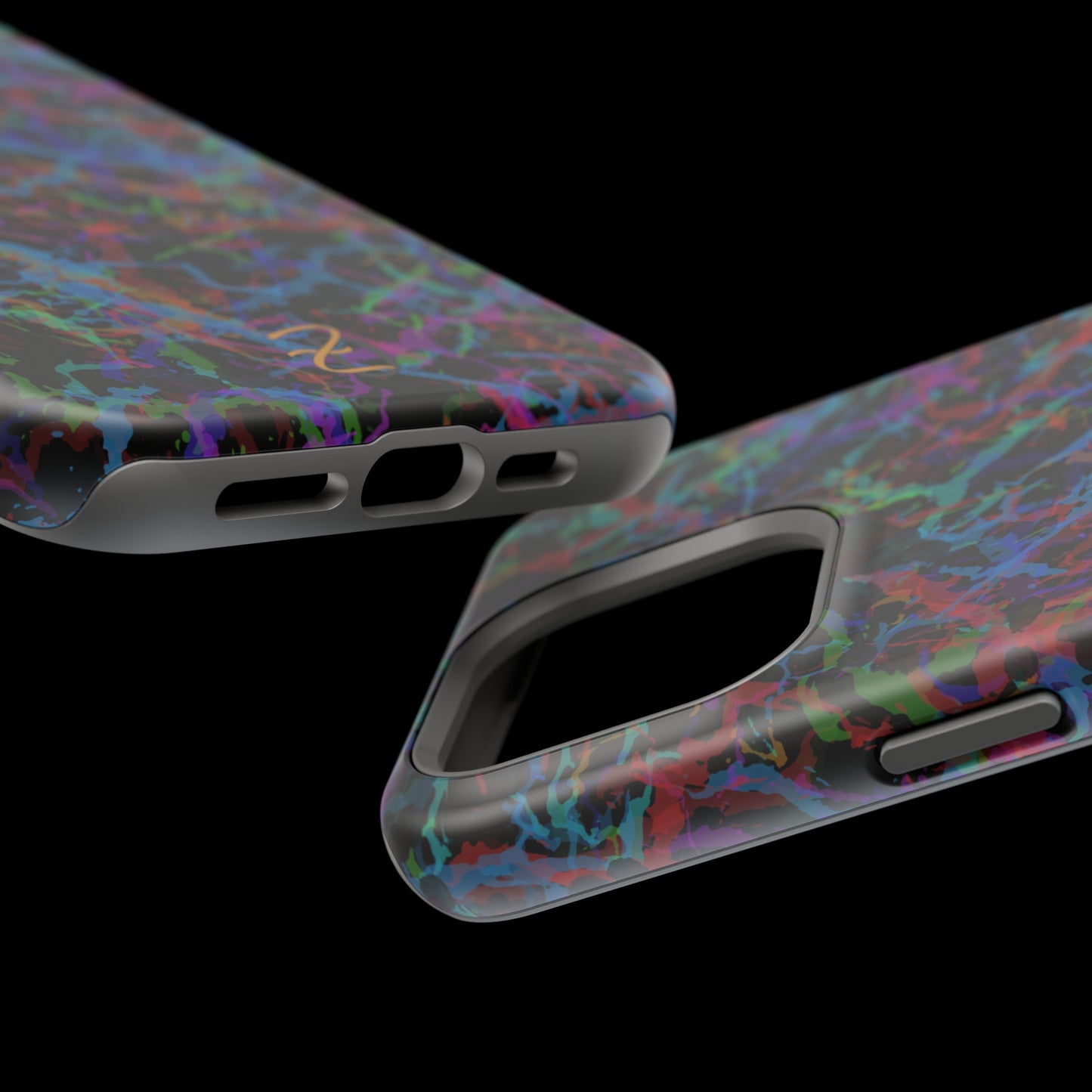 MagSafe Tough Cases - Dark Rainbow Lightening Design 7712