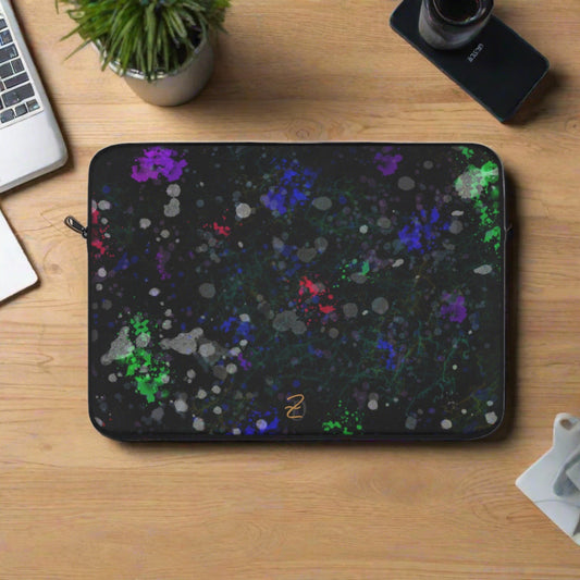 Laptop Sleeve - Green Lightening Splat Design 7706