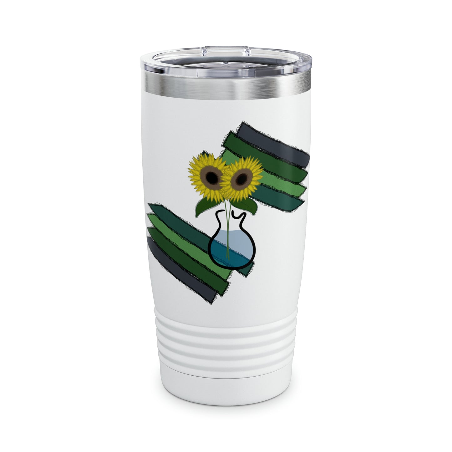 20oz Ringneck Tumbler - Sunflower Guitar Vase Design 7702