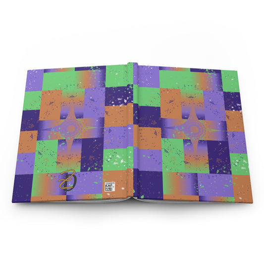 Purple Star Splat Hardcover Journal - Design 7705