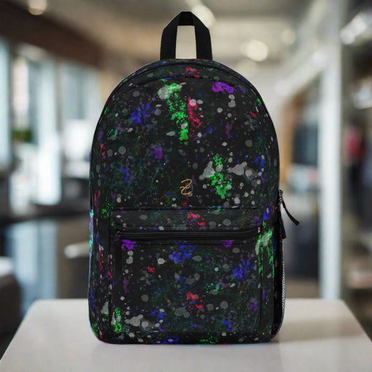 Light Backpack - Green Lightening Splat Design 7706