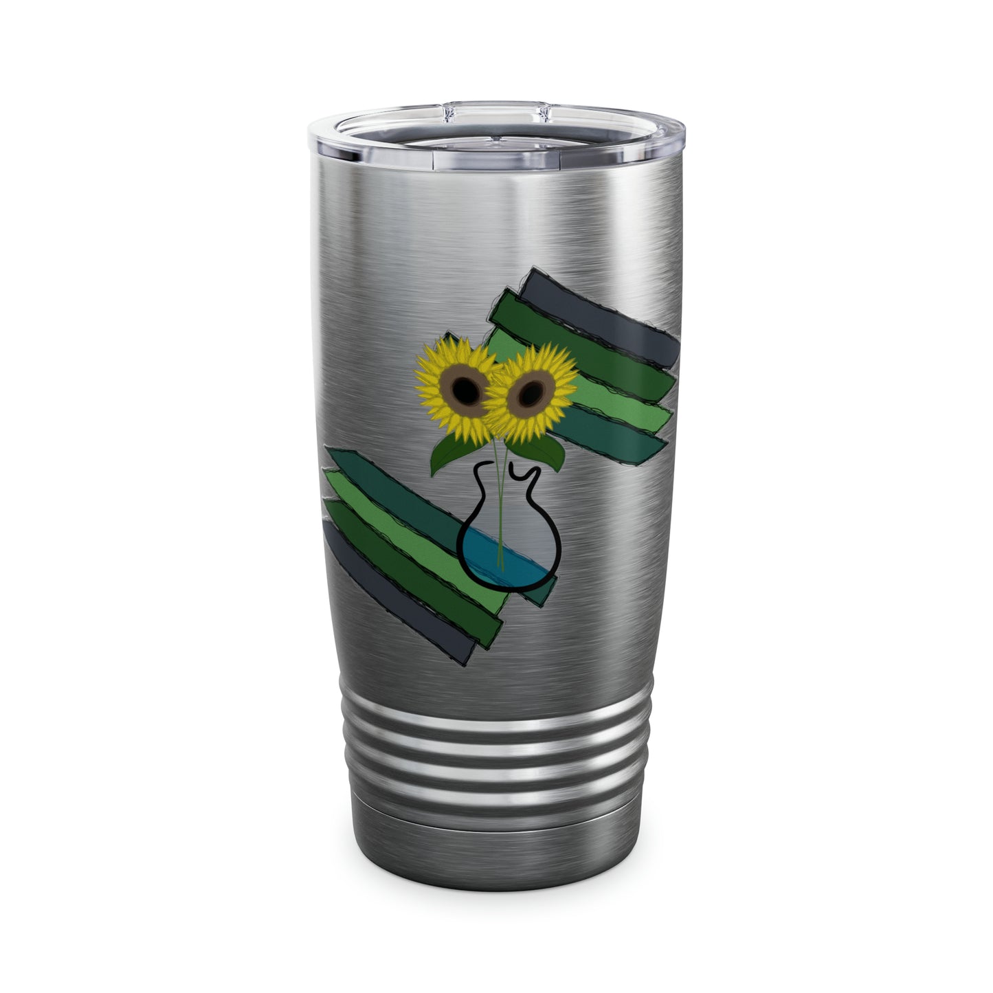 20oz Ringneck Tumbler - Sunflower Guitar Vase Design 7702