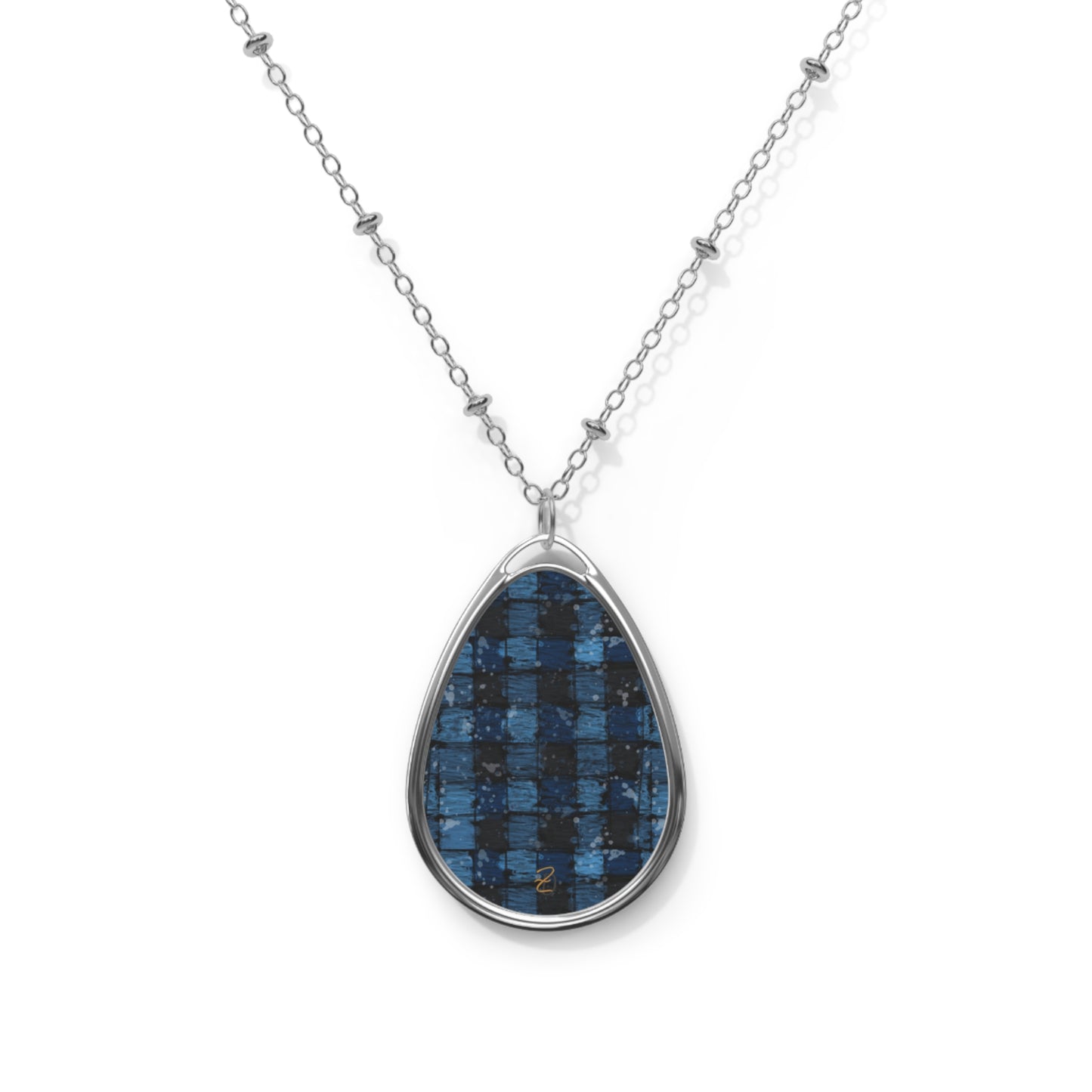 Family Night Rains Oval Necklace - Design 7716