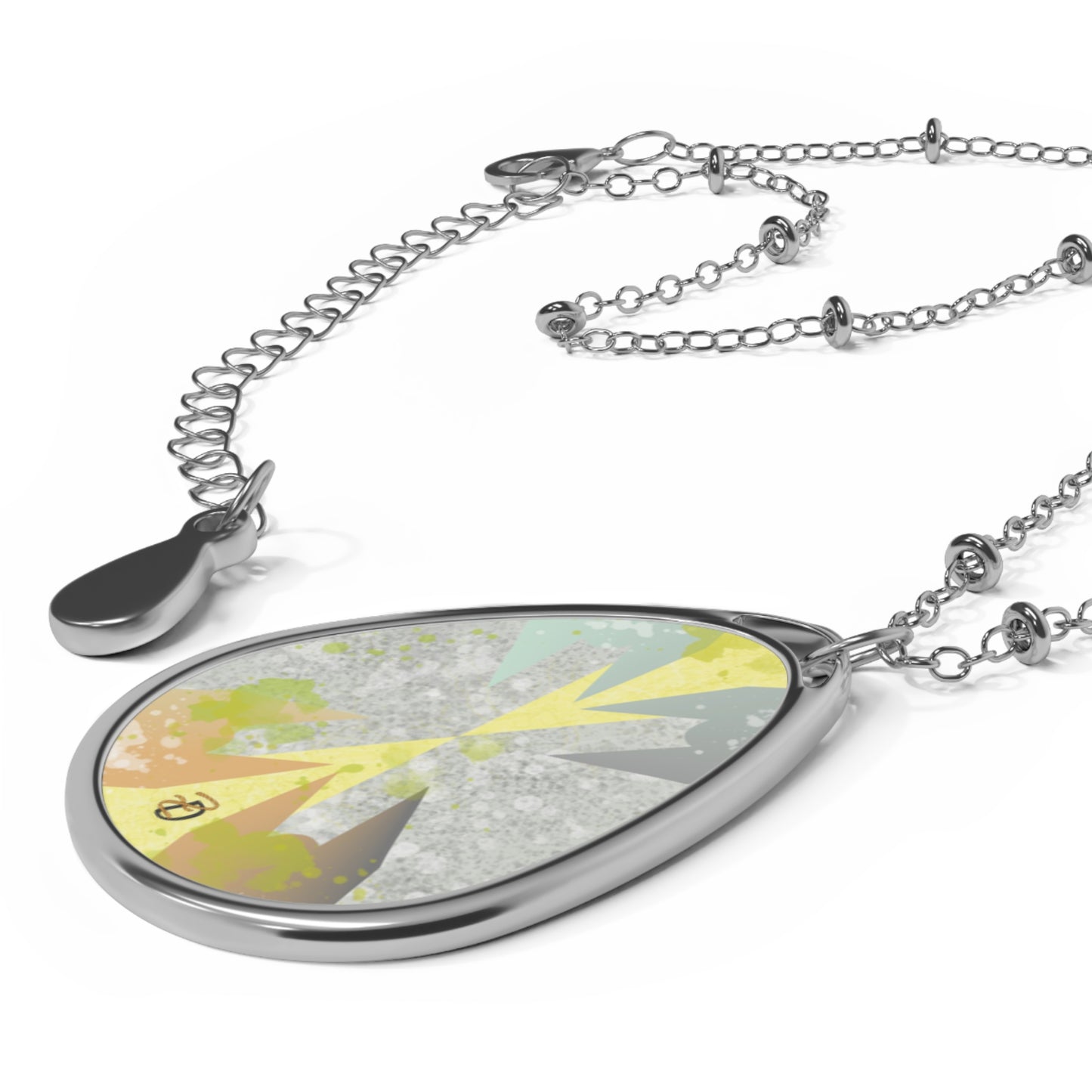 Digital Spring Oval Necklace - Design 7704