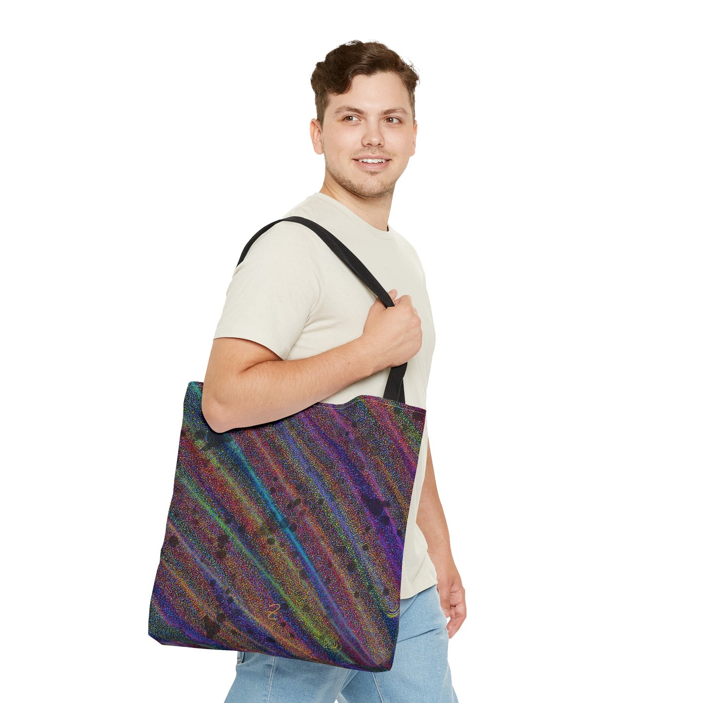 Static Rainbow Tote Bag - Design 7718