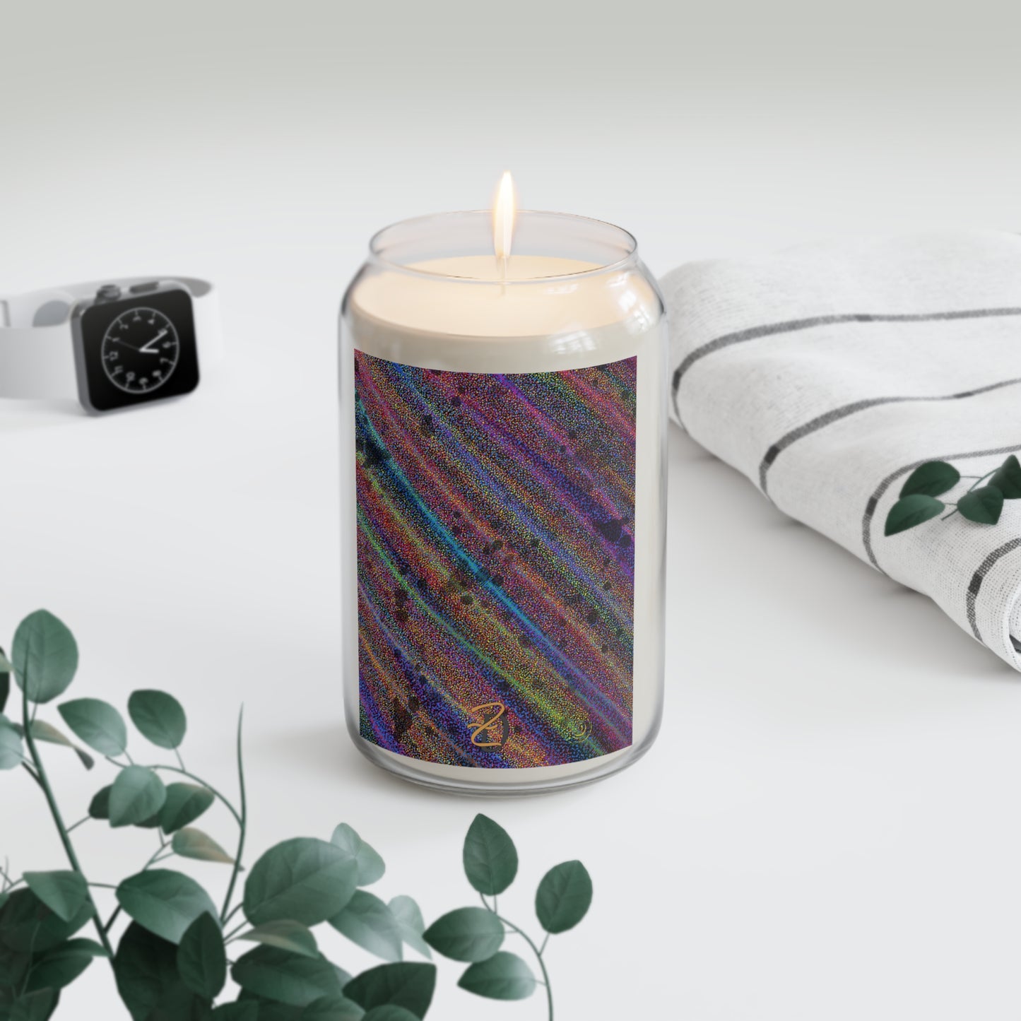 Static Rainbow Scented Candle 13.75oz - Design 7718