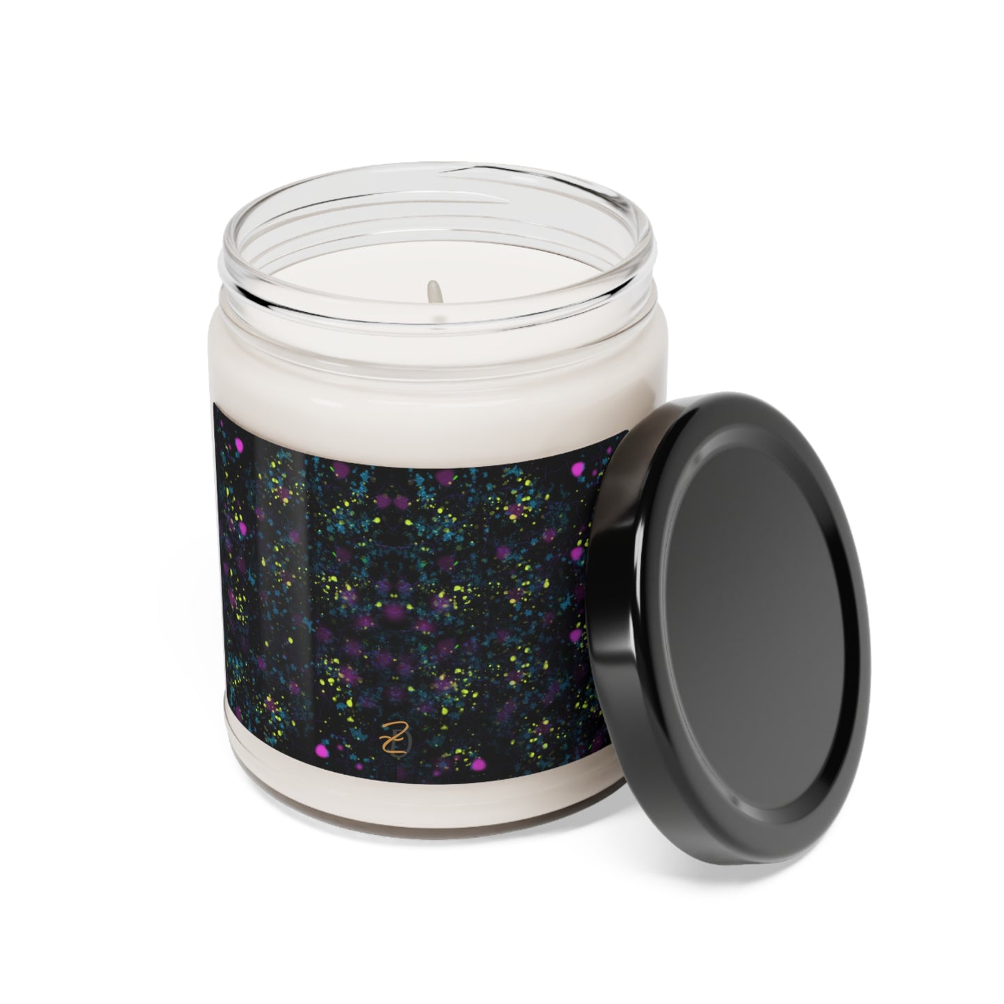 Dark Digital Splatter Soy Scented Candle 9oz - Design 7703