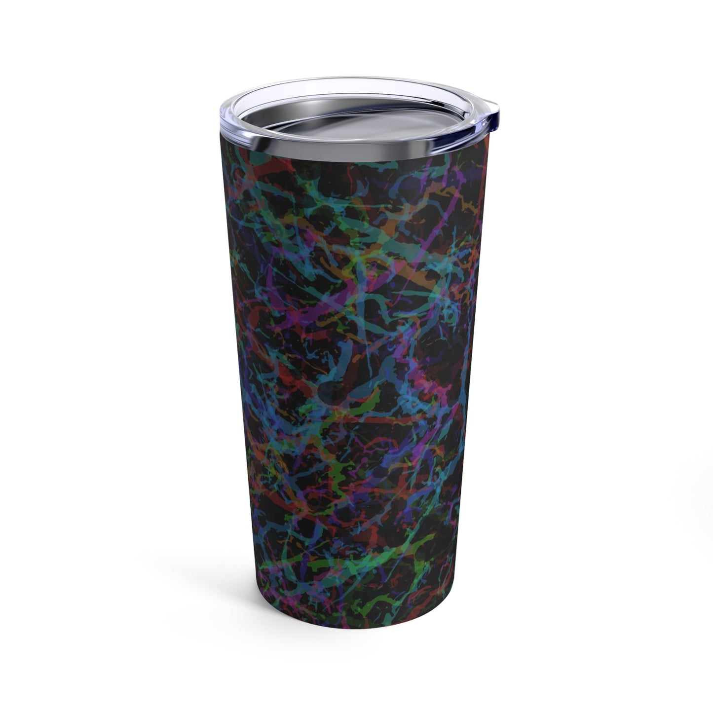 20oz Tumbler - Dark Rainbow Lightening Design 7712