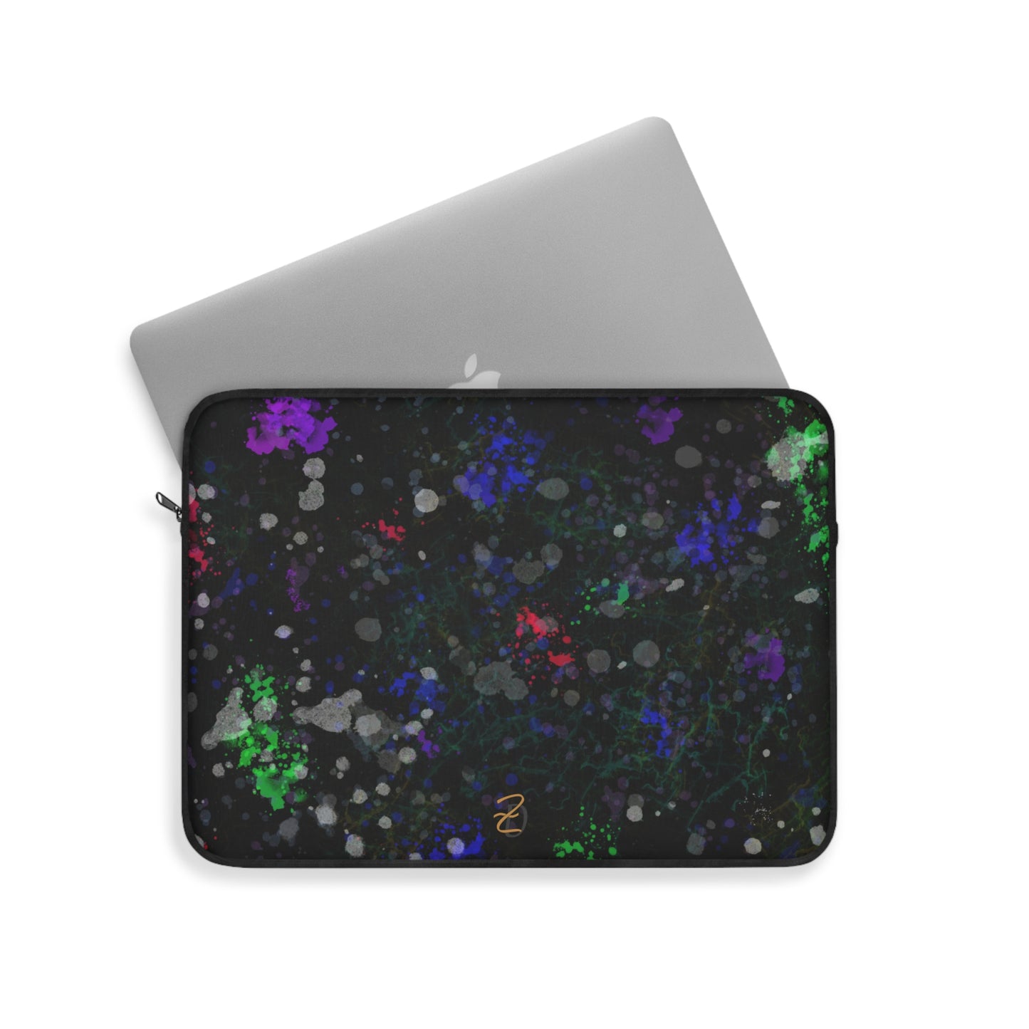 Laptop Sleeve - Green Lightening Splat Design 7706