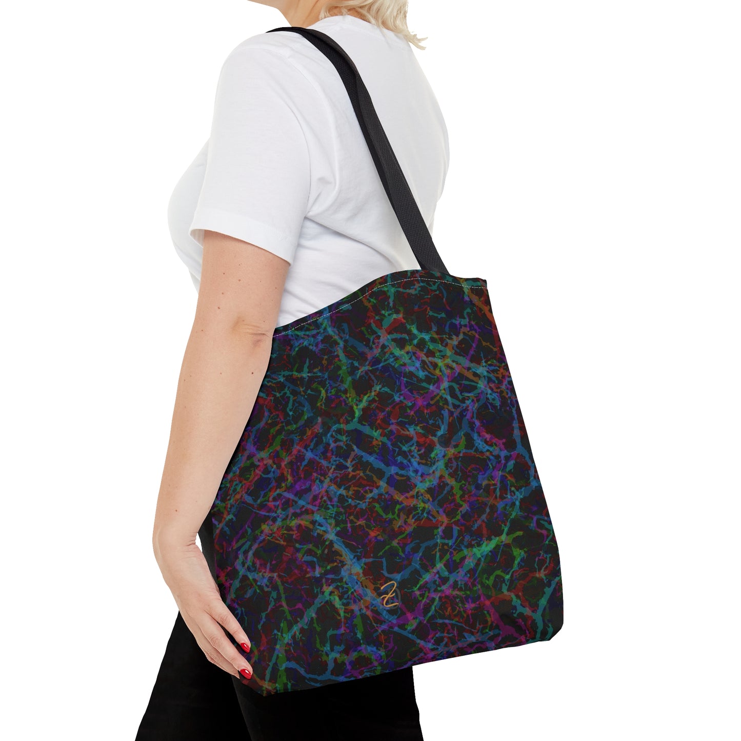 Dark Rainbow Lightening Tote Bag - Design 7712