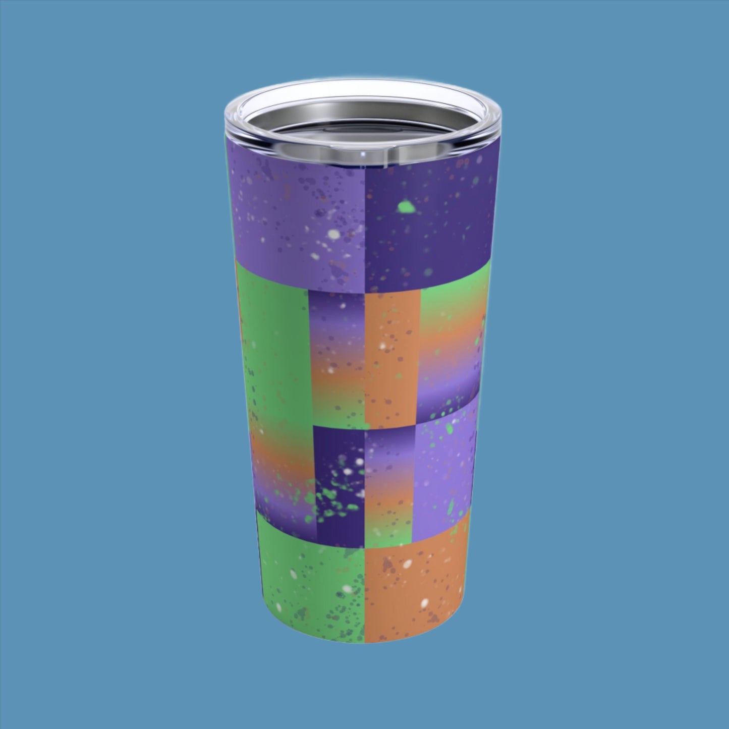 20oz Tumbler - Purple Star Splat Design 7705