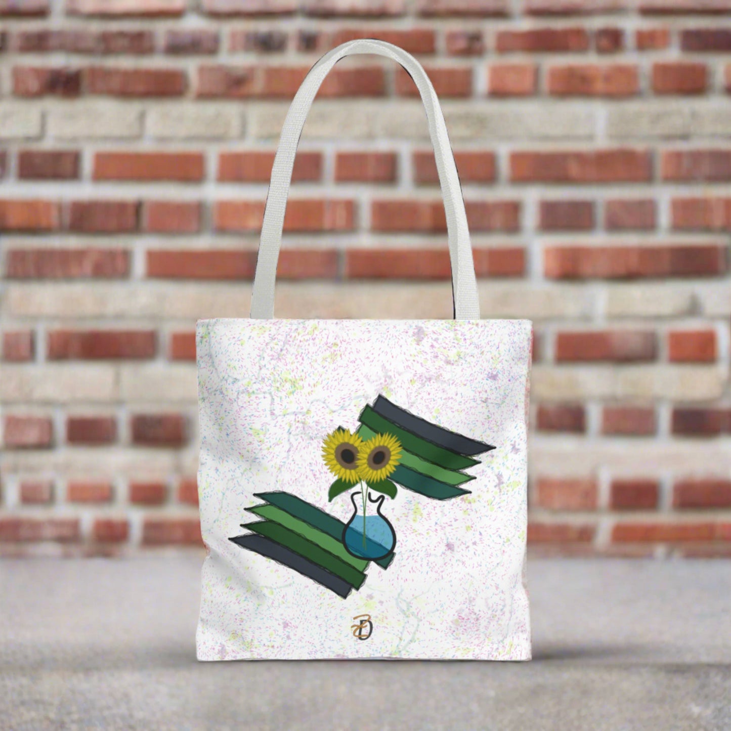 Tote Bag - Sunflower Guitar Vase Design 7702