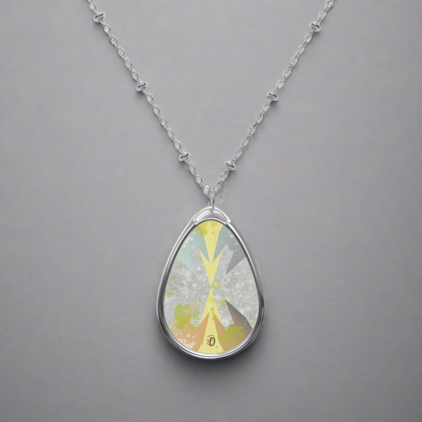 Digital Spring Oval Necklace - Design 7704