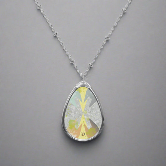 Digital Spring Oval Necklace - Design 7704