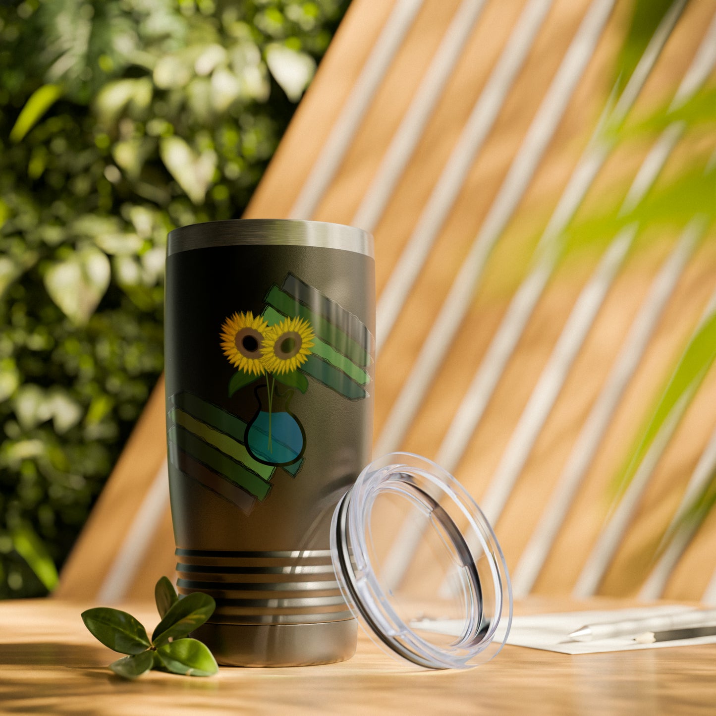 20oz Ringneck Tumbler - Sunflower Guitar Vase Design 7702