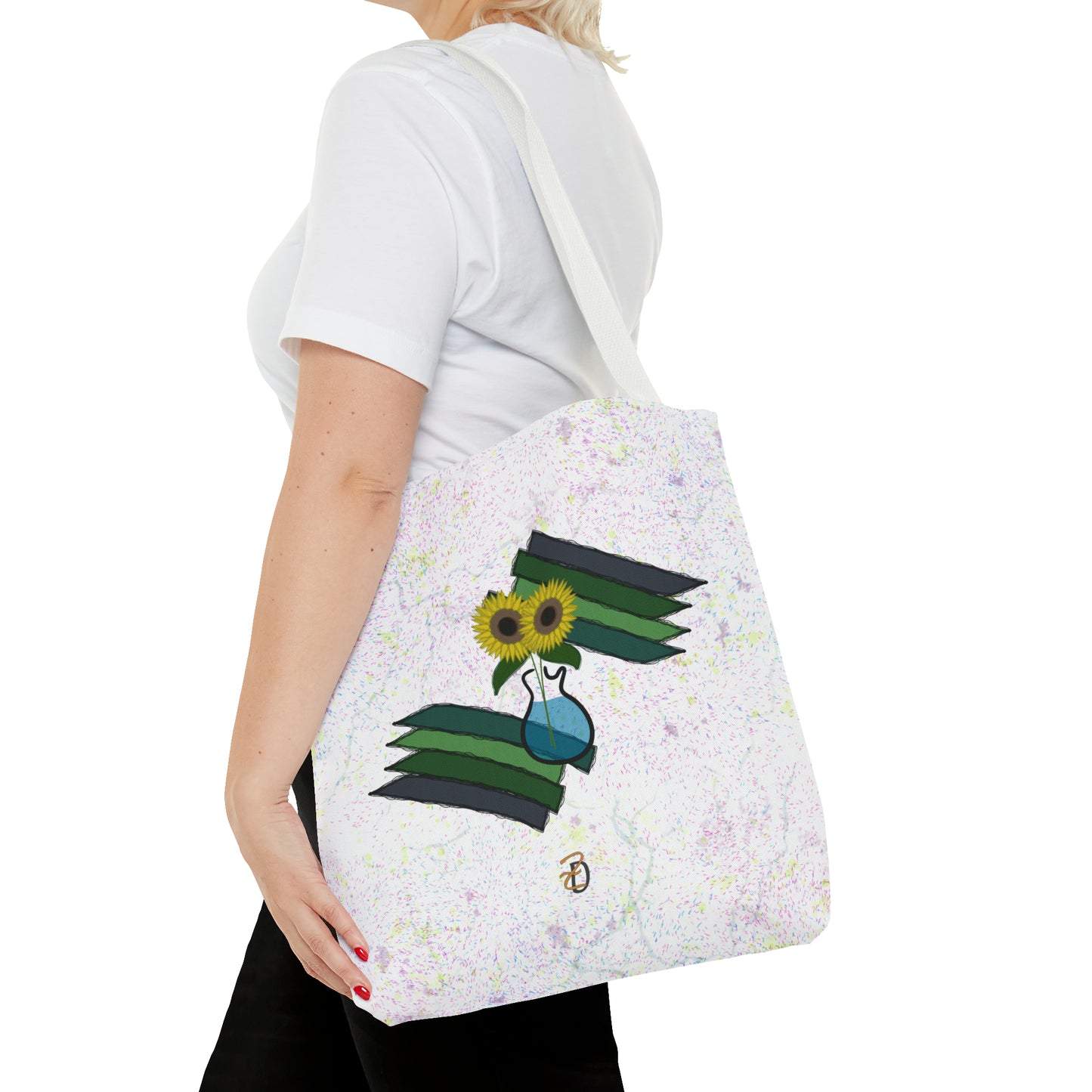 Tote Bag - Sunflower Guitar Vase Design 7702
