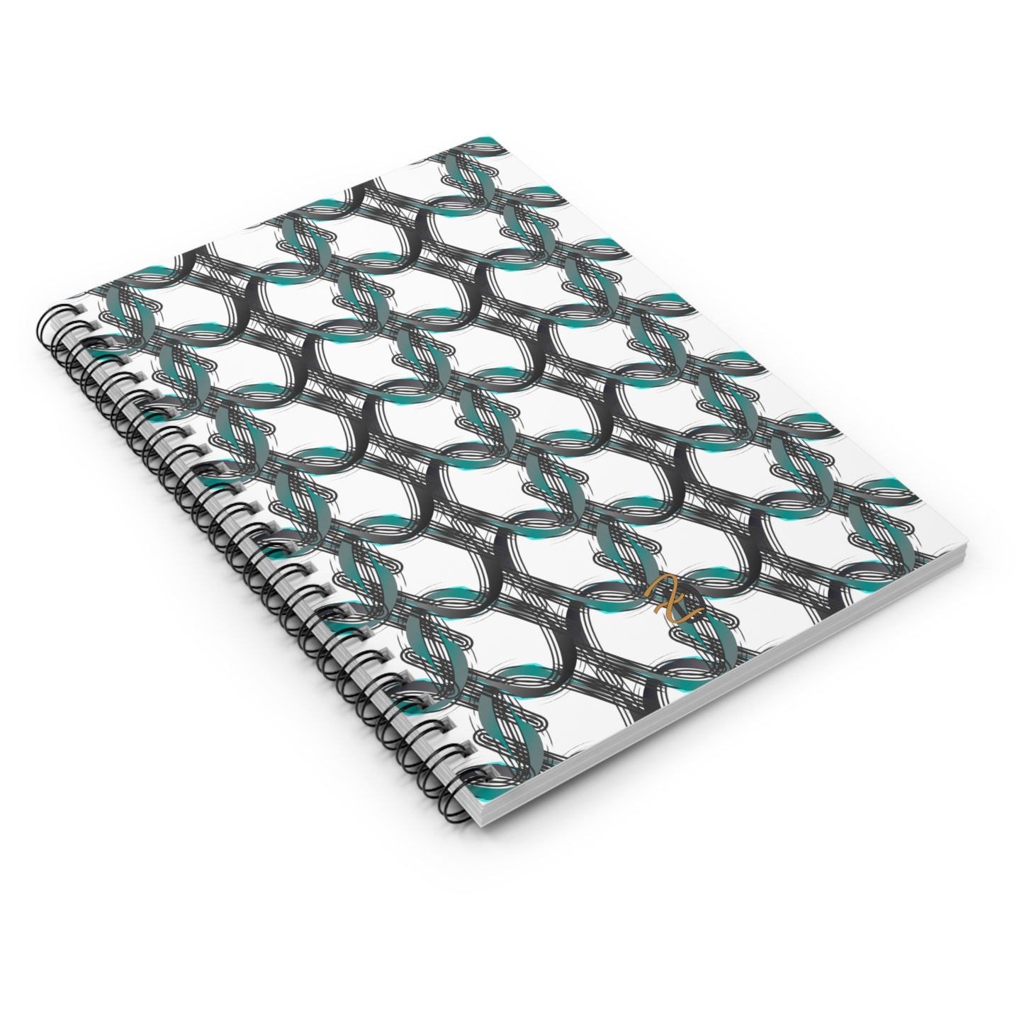 Digital Hoop Linked Ruled Spiral Notebook - Design 7707