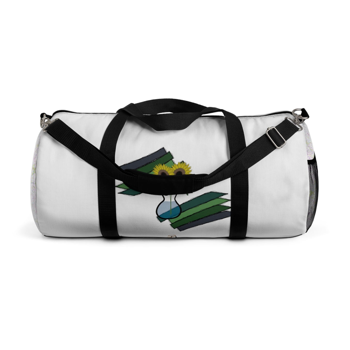 Sunflower Guitar Vase Duffel Bag - Design 7702