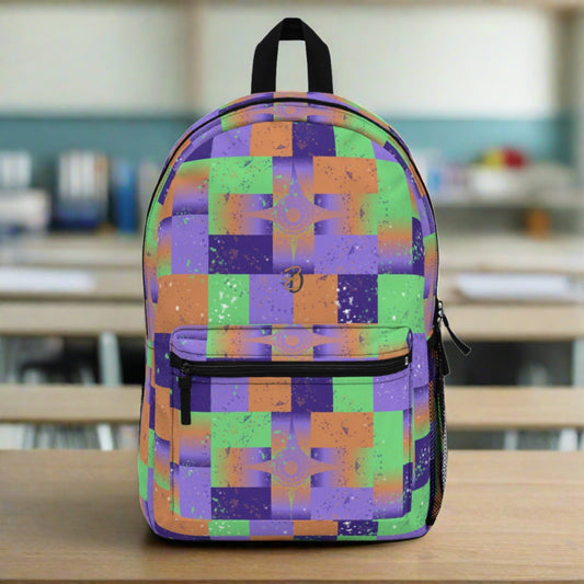 Light Backpack - Purple Star Splat Design 7705