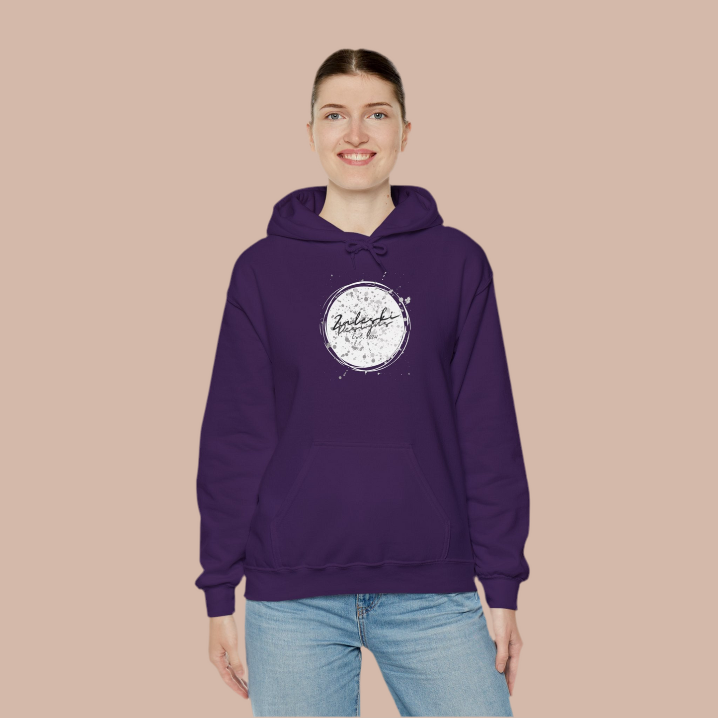 Zaleski Designs Circular Splatter Logo Hoodie