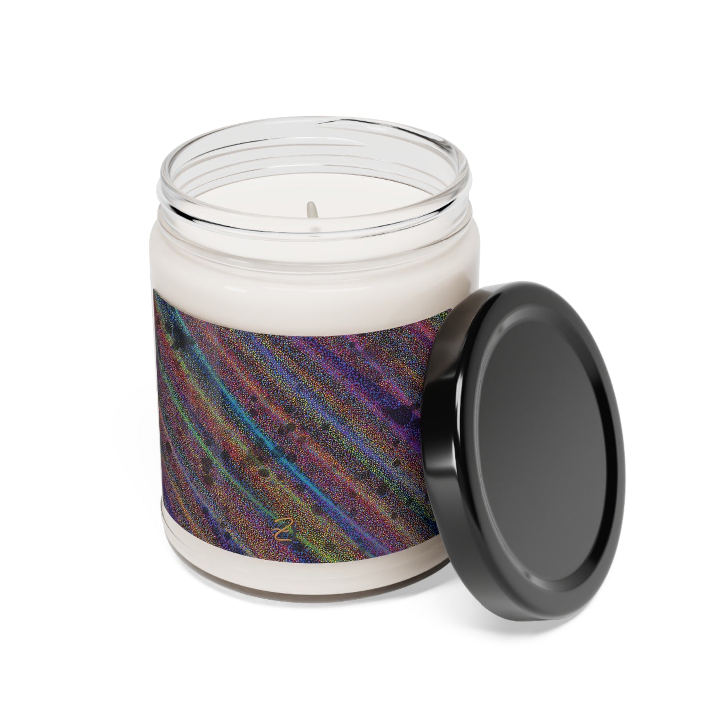 Static Rainbow Soy Scented Candle 9oz - Design 7718