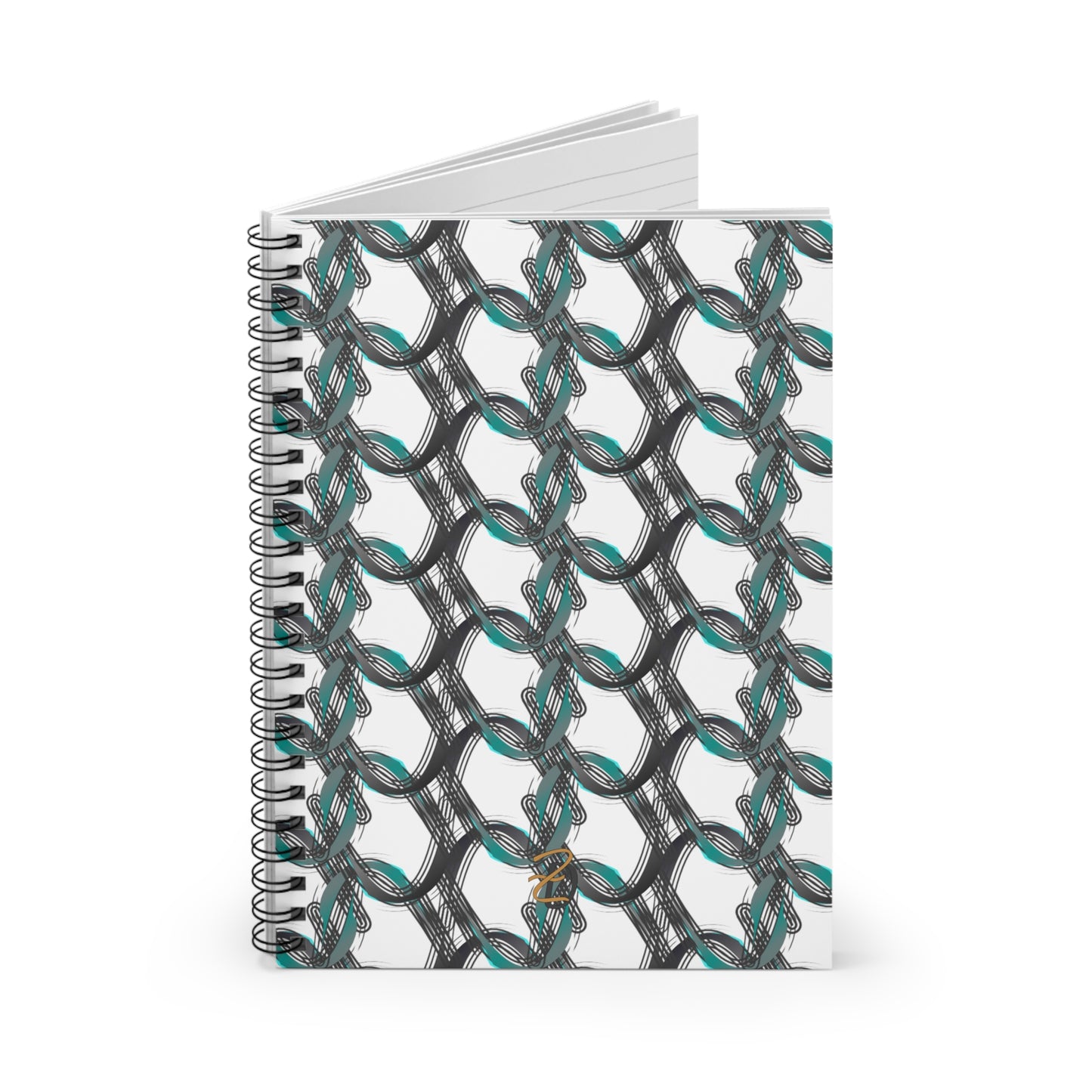 Digital Hoop Linked Ruled Spiral Notebook - Design 7707