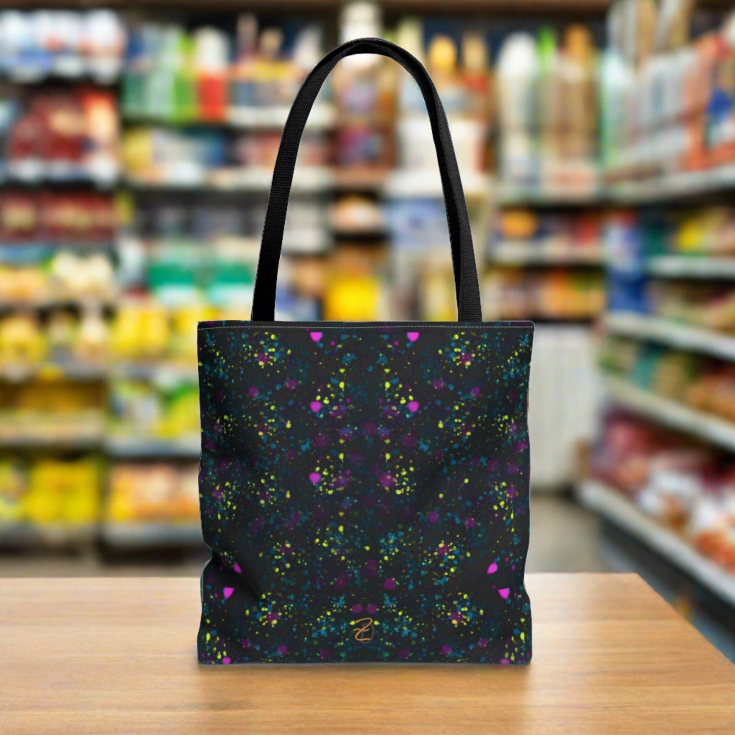 Tote Bag - Digital Dark Splatter Design 7703