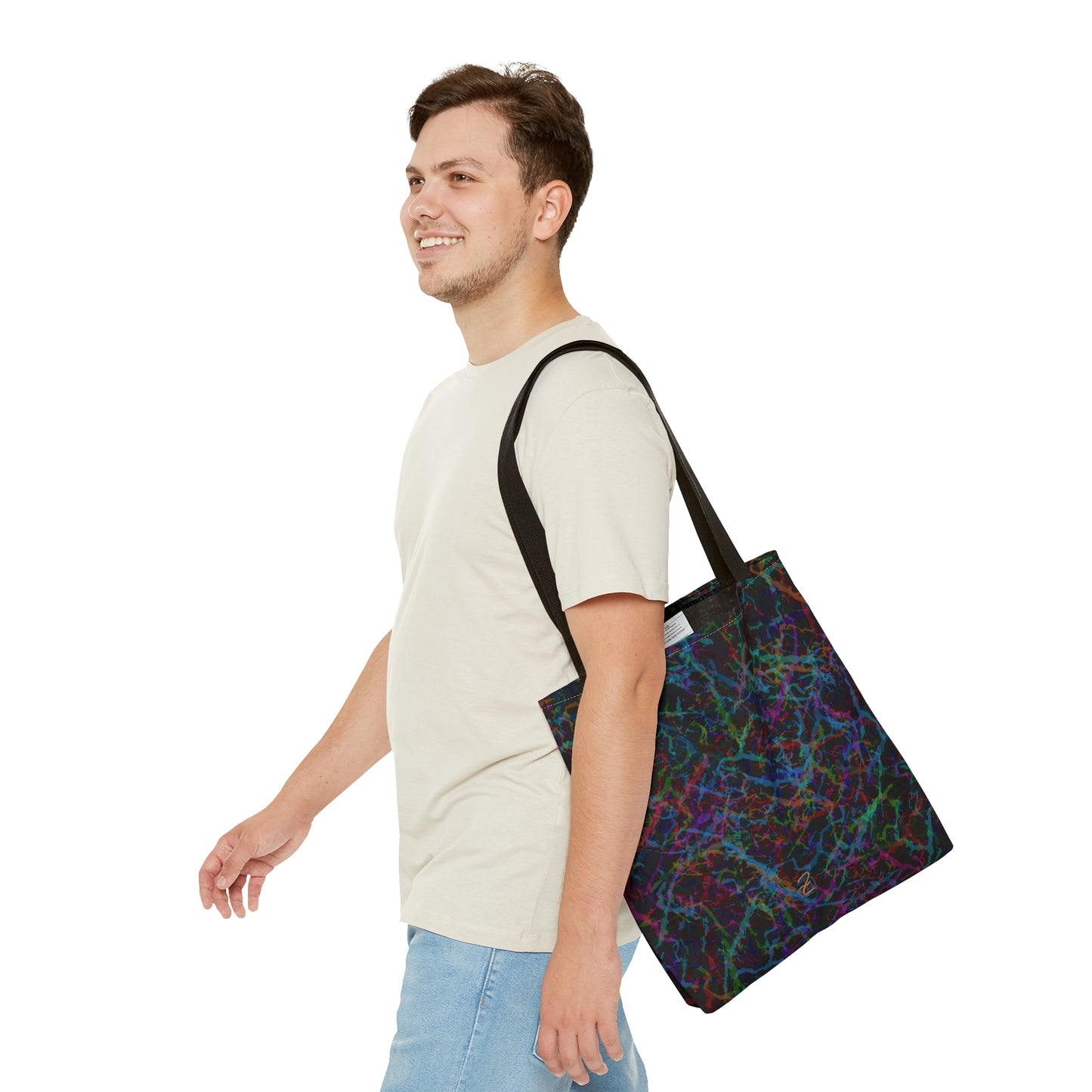 Dark Rainbow Lightening Tote Bag - Design 7712