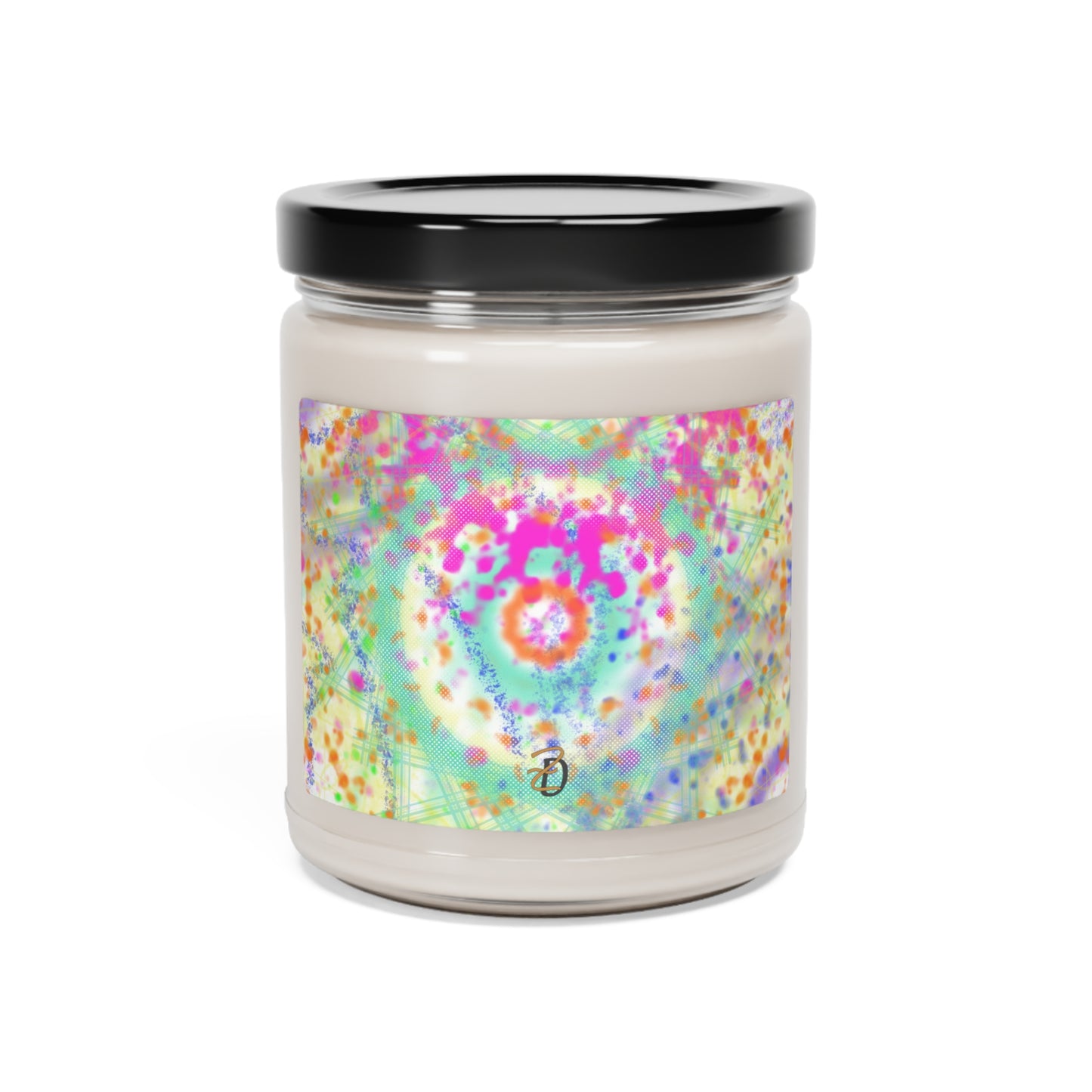 Digital Dye Splat Soy Scented Candle 9oz - Design 7710