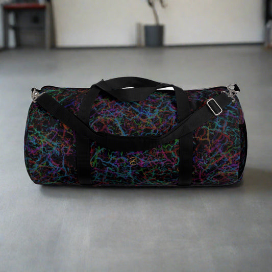 Dark Rainbow Lightening Duffel Bag - Design 7712